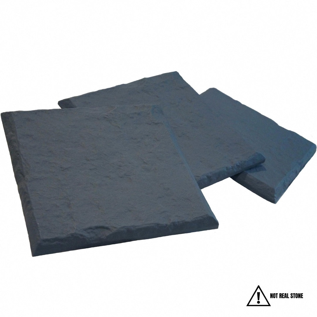 15.5 Interlocking Garden Stepping Stones – Slate Grey Resin Pavers ( 16-Pack) 🌿