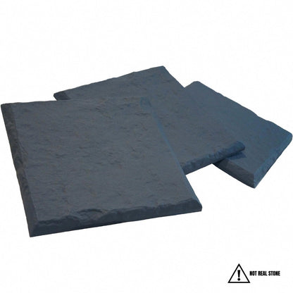15.5 Interlocking Garden Stepping Stones – Slate Grey Resin Pavers ( 16-Pack) 🌿