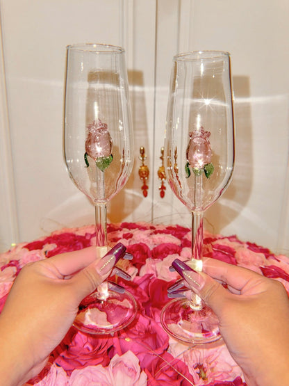 La Vie En Rose Champagne Glass Set of 2™️