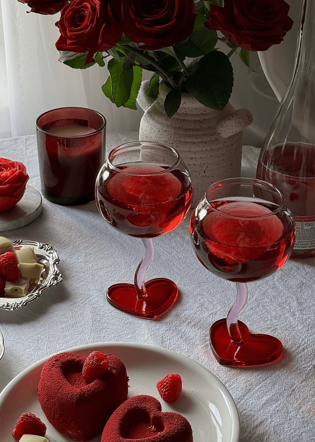 “My Valentine” Wine Glass Cup Set of 2