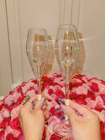 ‘100-Carat’ Diamond Champagne Flute Set of 2™️