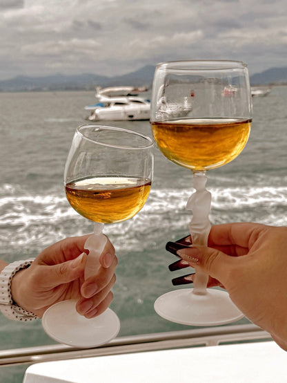 Venus Goddess Sculpture Wine Flute Set of 2 - Exclusive & Handcrafted