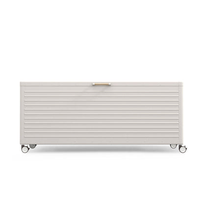 🎁Limited time promotion--Buy One Get One Free🎁Extra-Large 281-Gal Metal Deck Box – Lockable Wheels for Patio & Garden Storage