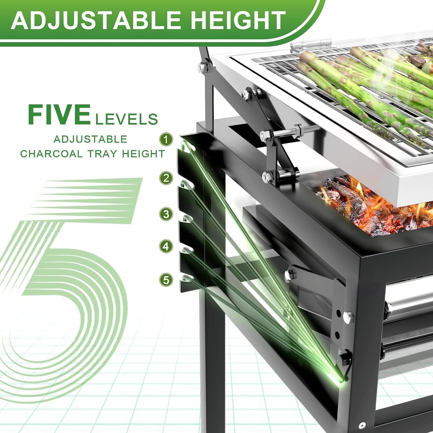 Charcoal Flip Grill for BBQ
