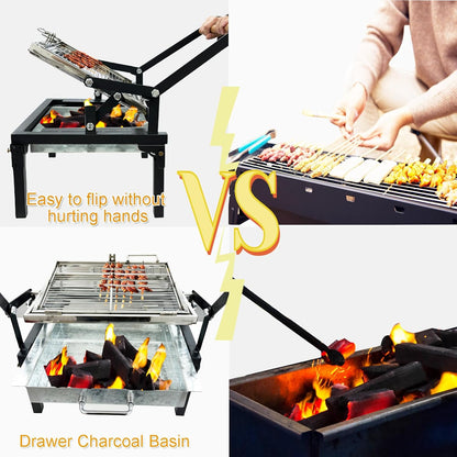 Charcoal Flip Grill for BBQ