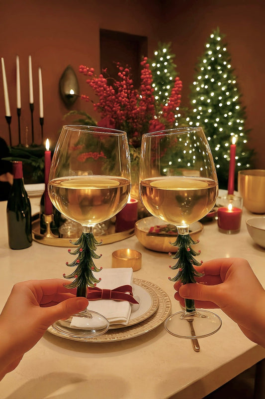 Merry Christmas Wine Flute Set of 2