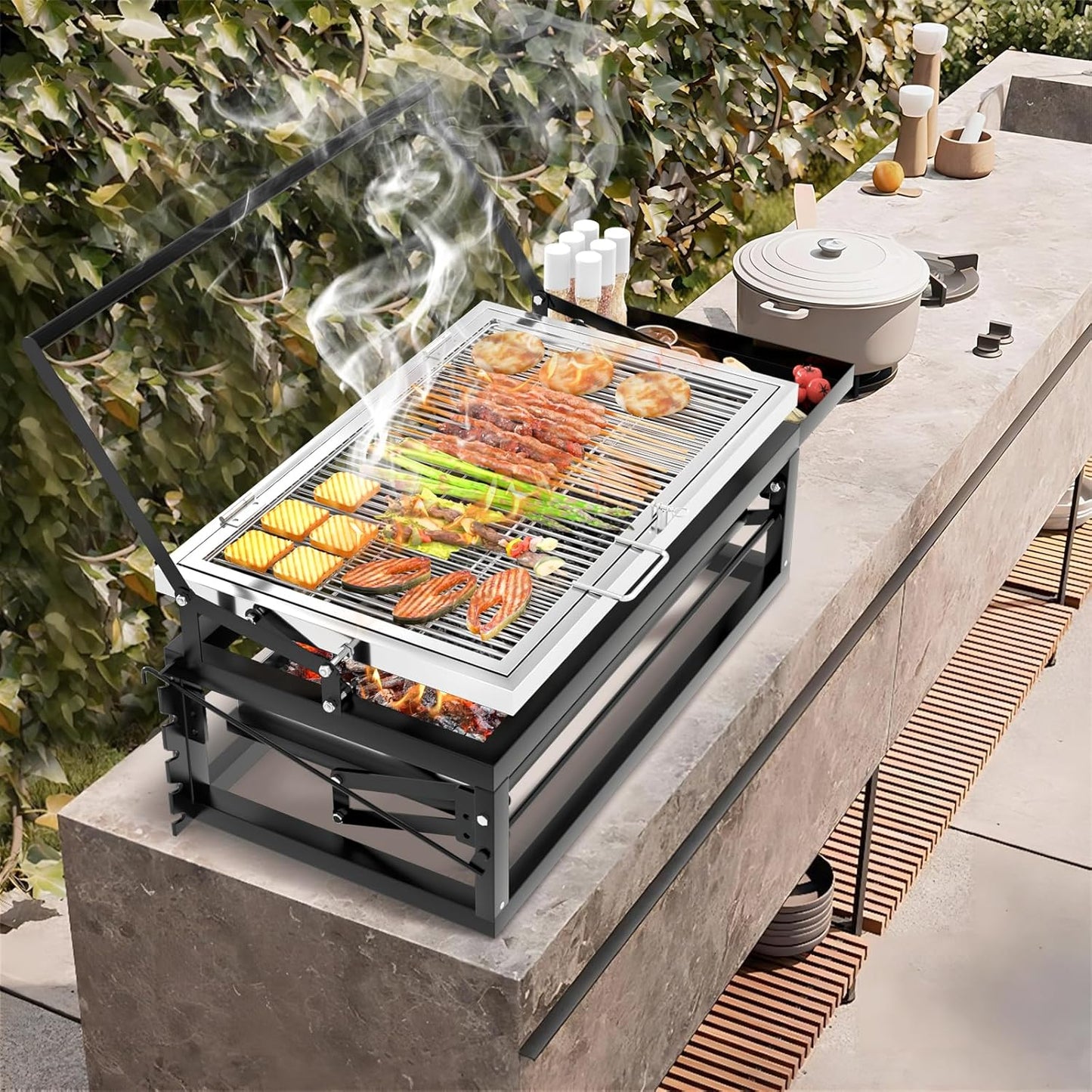 Charcoal Flip Grill for BBQ