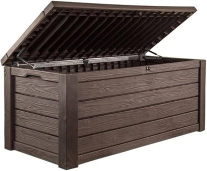 🎁Limited time promotion--Buy One Get One Free🎁Extra-Large 281-Gal Metal Deck Box – Lockable Wheels for Patio & Garden Storage