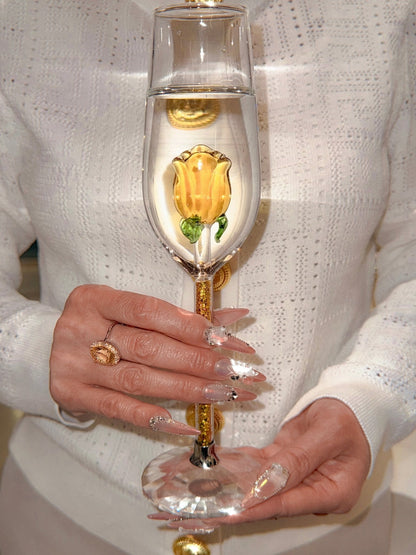 Golden La Vie En Rose Champagne Glass Set of 2™️