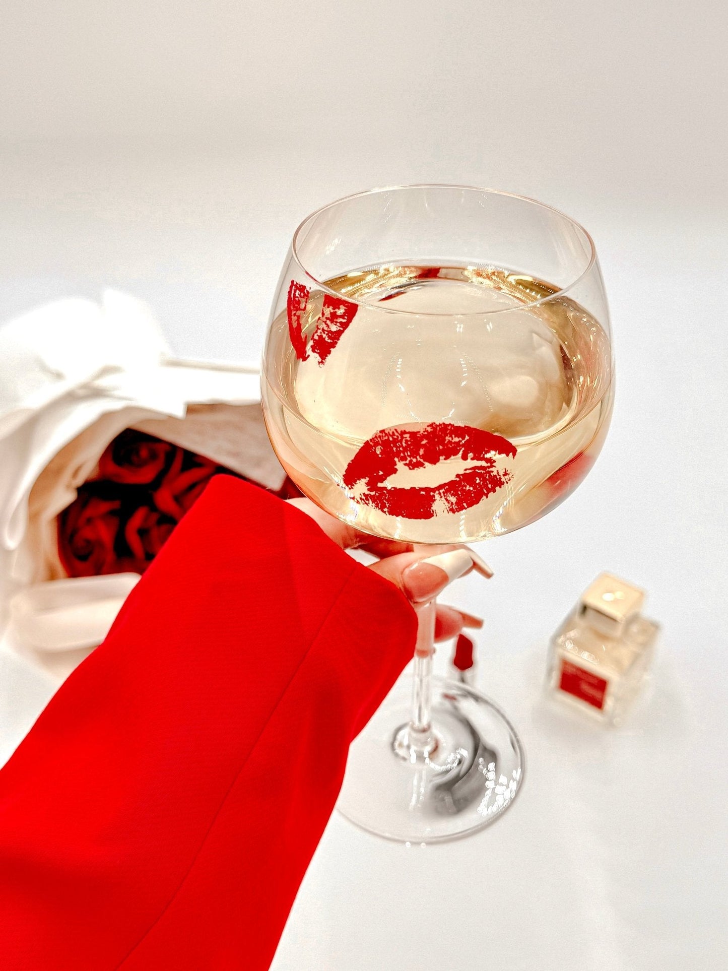 ‘Kiss Me, If You Adore Me’ Glass Cup Set of 2