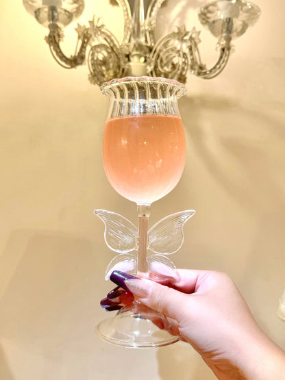 Dreamy Butterfly Wine Glass Cup Set of 2