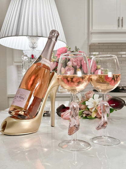 Cindarella’s Glass Slippers Wine Glasses, Set of 2