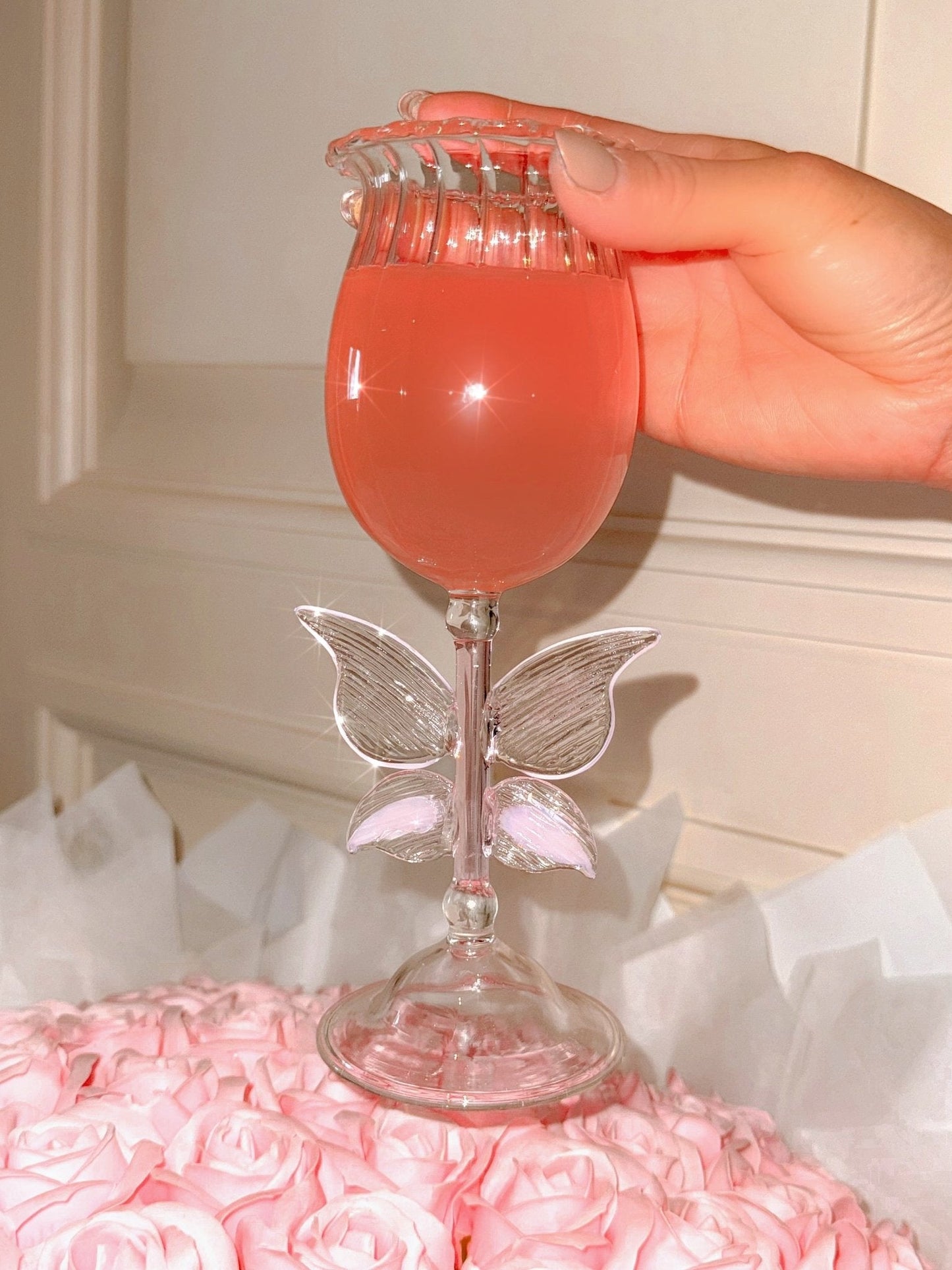 Dreamy Butterfly Wine Glass Cup Set of 2