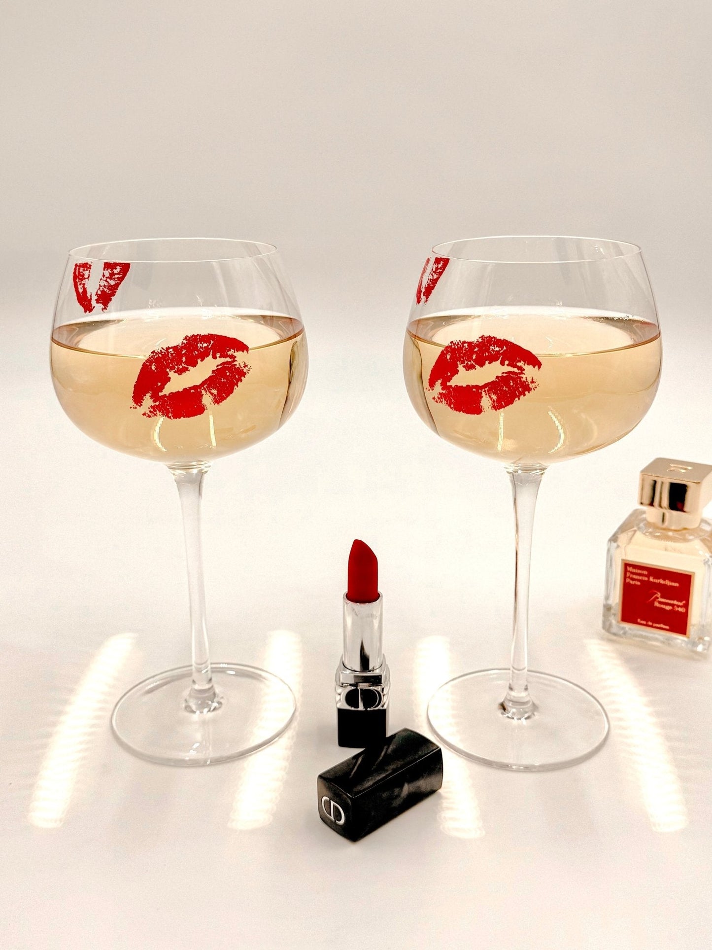 ‘Kiss Me, If You Adore Me’ Glass Cup Set of 2