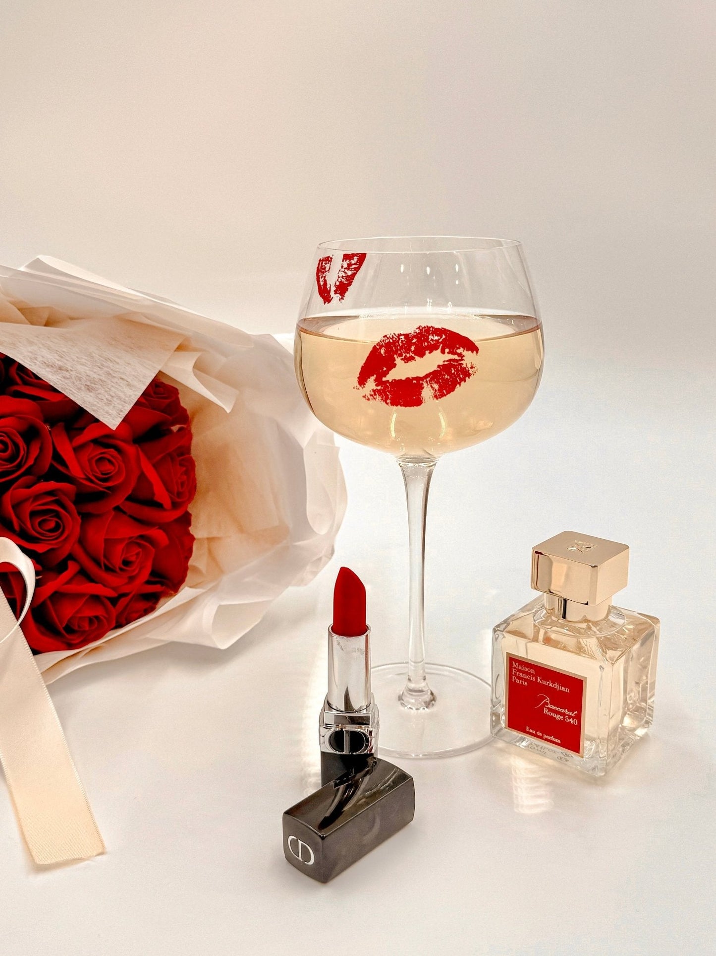 ‘Kiss Me, If You Adore Me’ Glass Cup Set of 2