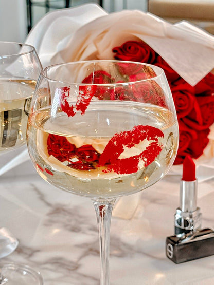 ‘Kiss Me, If You Adore Me’ Glass Cup Set of 2
