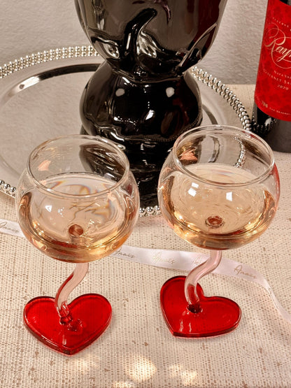 “My Valentine” Wine Glass Cup Set of 2