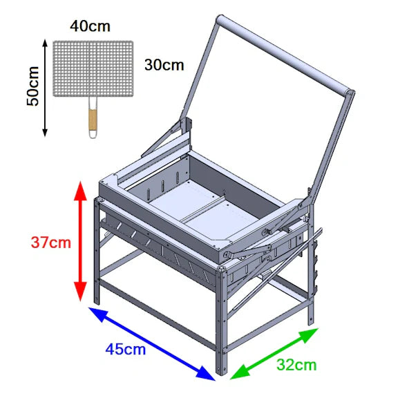 Charcoal Flip Grill for BBQ
