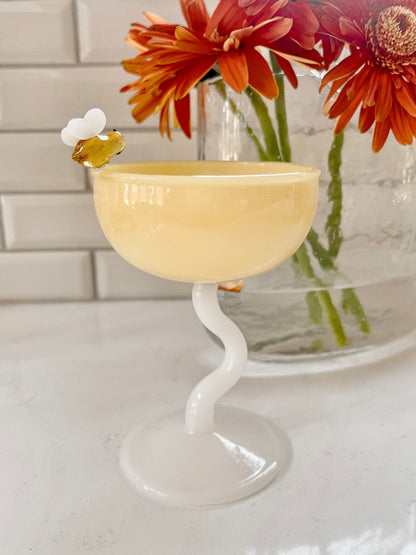 Summer Bee Glass Cup Set Of 2