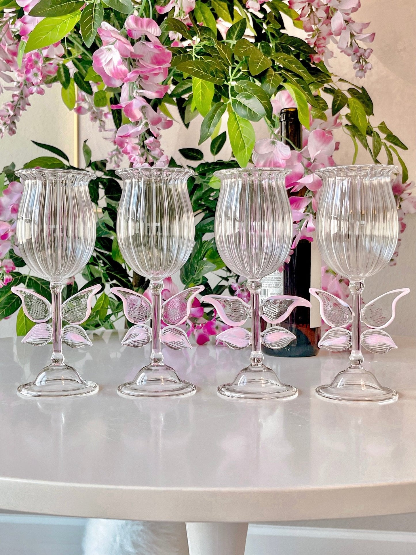 Dreamy Butterfly Wine Glass Cup Set of 2