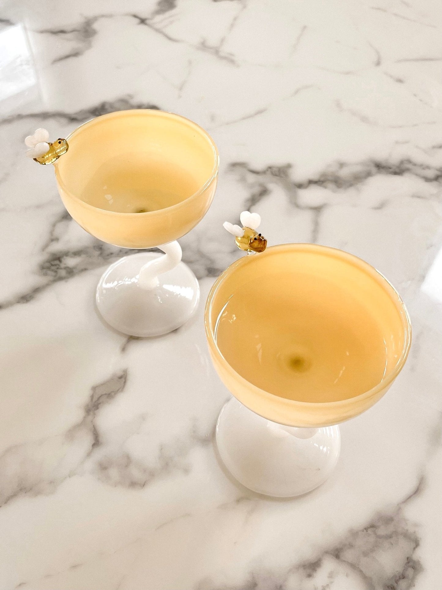 Summer Bee Glass Cup Set Of 2