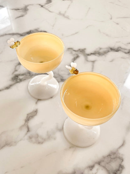 Summer Bee Glass Cup Set Of 2