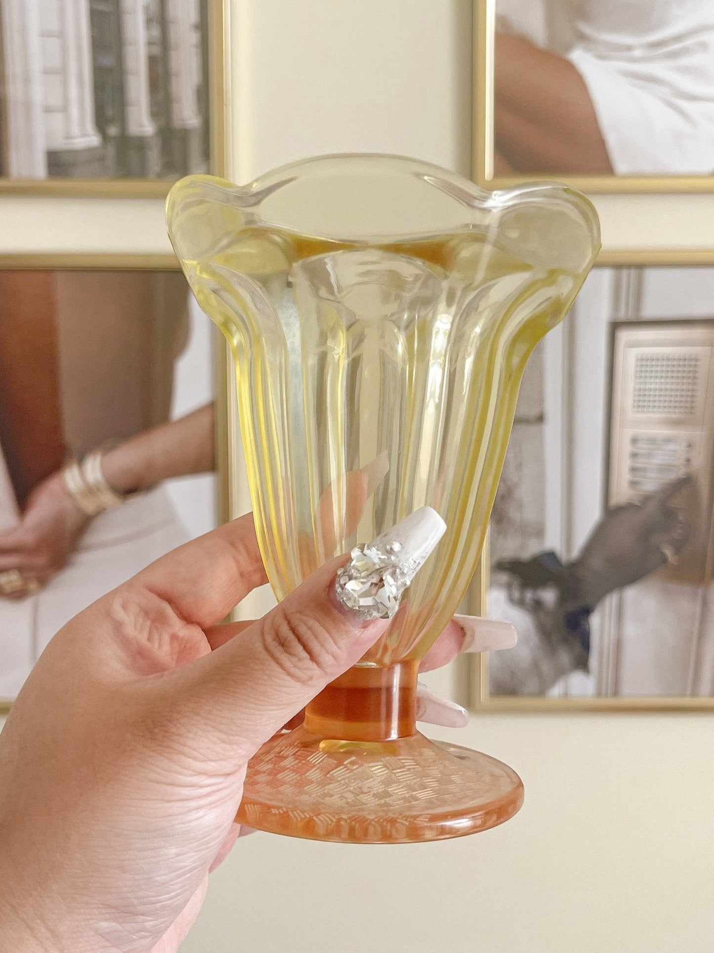 Blooming Tulip Glass Cup Set Of 2