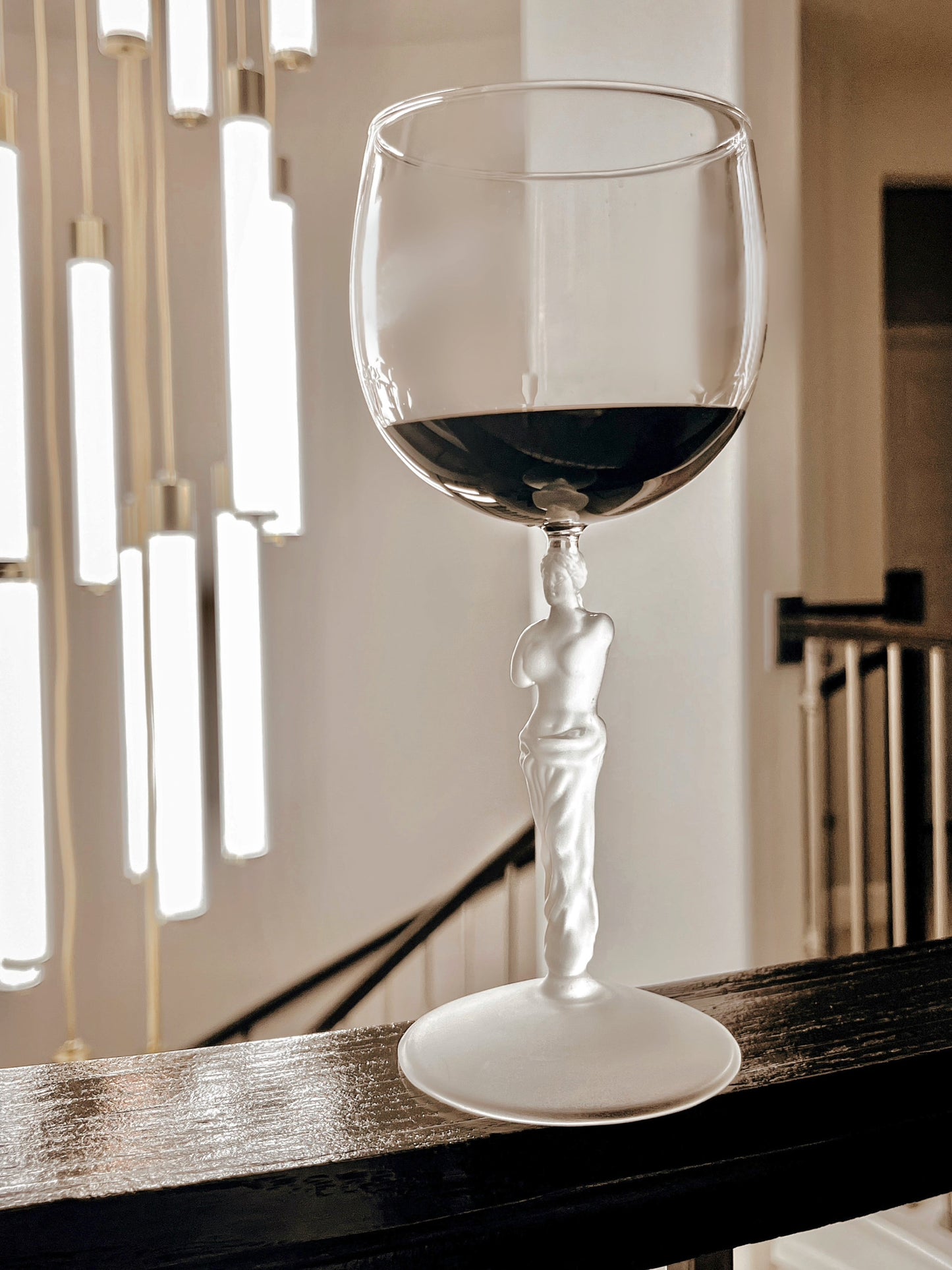 Venus Goddess Sculpture Wine Flute Set of 2 - Exclusive & Handcrafted