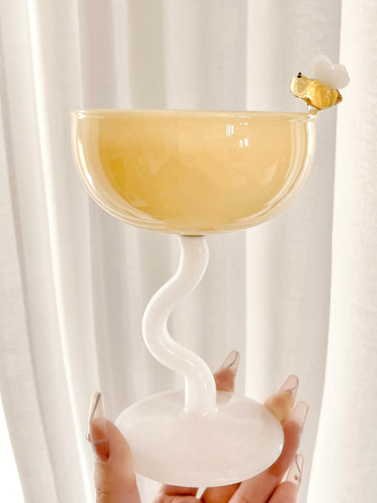 Summer Bee Glass Cup Set Of 2