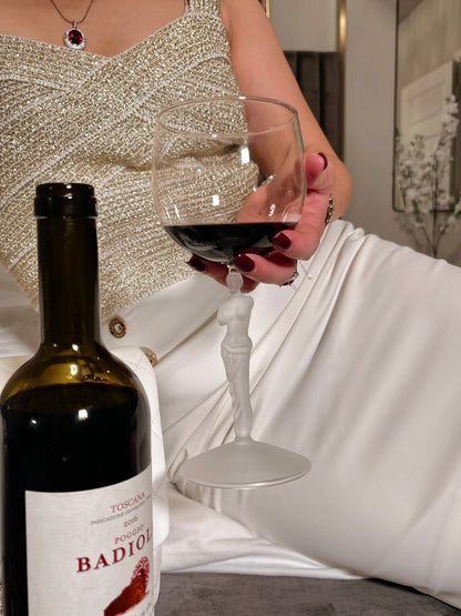 Venus Goddess Sculpture Wine Flute Set of 2 - Exclusive & Handcrafted