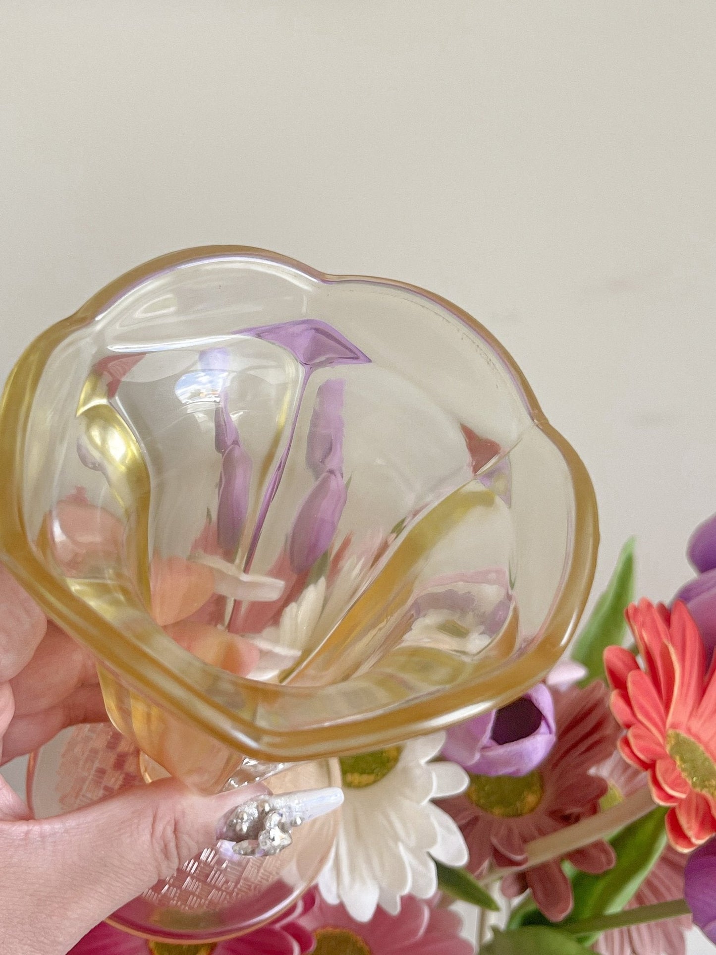 Blooming Tulip Glass Cup Set Of 2