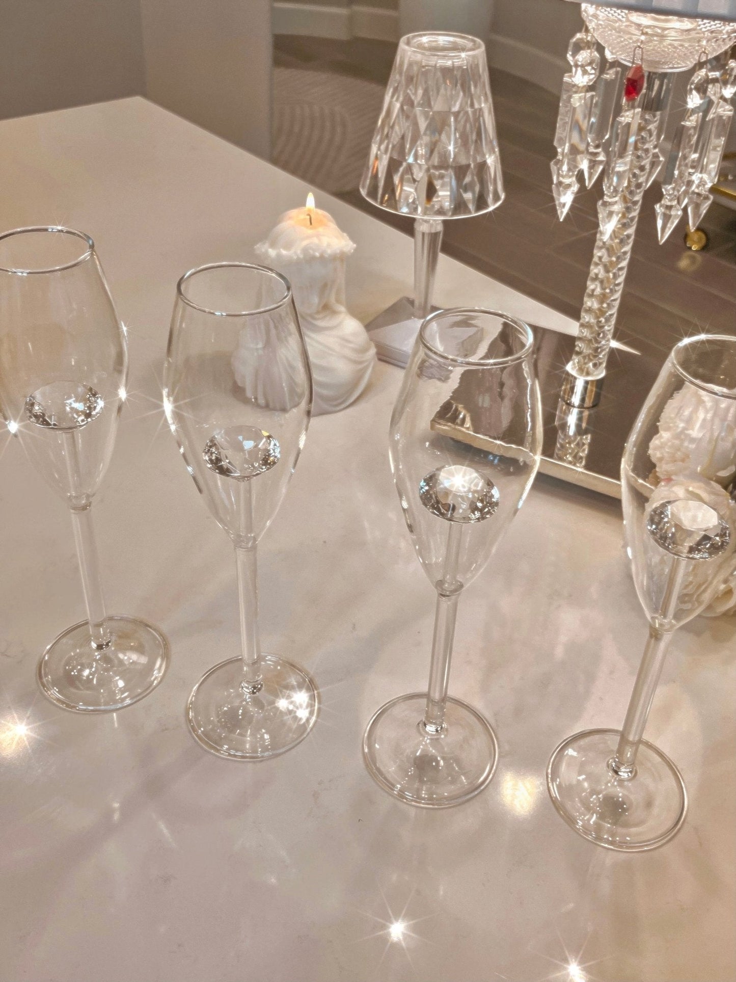 ‘100-Carat’ Diamond Champagne Flute Set of 2™️