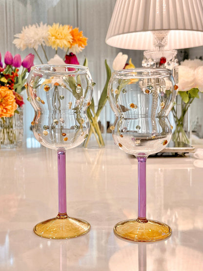Luxurious Gemstones Glass Cup Set of 2