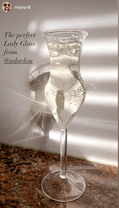 The Lady Glass Cup Set of 2 - Handblown