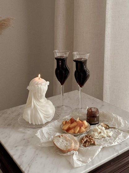 The Lady Glass Cup Set of 2 - Handblown
