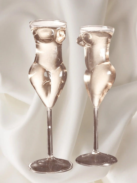 The Lady Glass Cup Set of 2 - Handblown