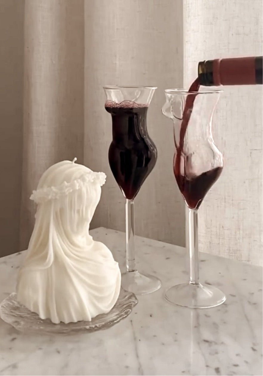 The Lady Glass Cup Set of 2 - Handblown